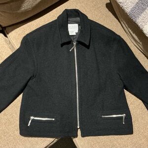 Unique Designer Black Women's Zip up Blazer